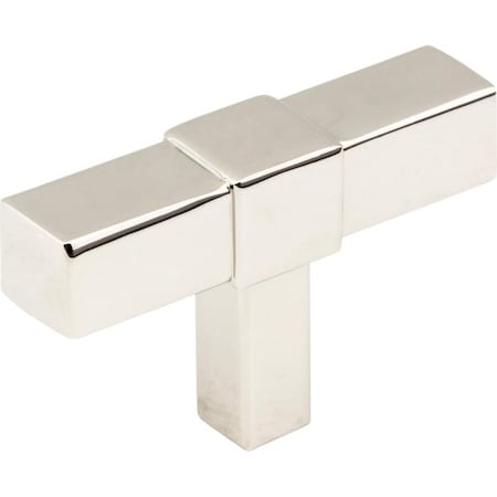 Jeffrey Alexander 2" Polished Nickel Zane Cabinet "T" Knob 293T-NI